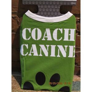 DOG COSTUME COACH CANINE GREEN PAW PRINT NEW SIZE L FITS UP TO 90LBS HALLOWEEN